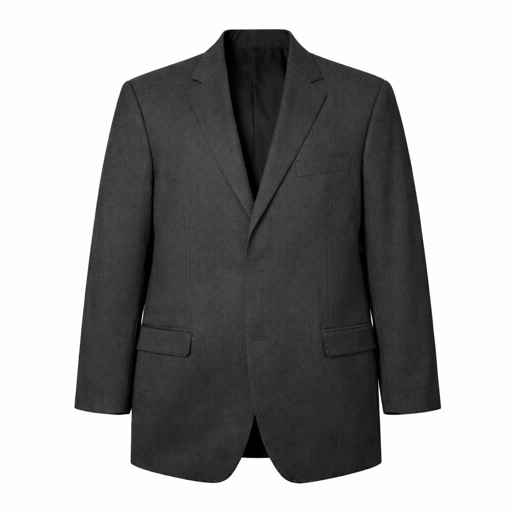 Hugo Boss Blazer Mens 42R Gray Pinpoint Super 100 Wool 3-Button Suit Coat Jacket
